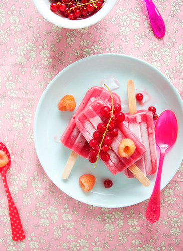 Peach and Mango Popsicles Peach and Mango Popsicles