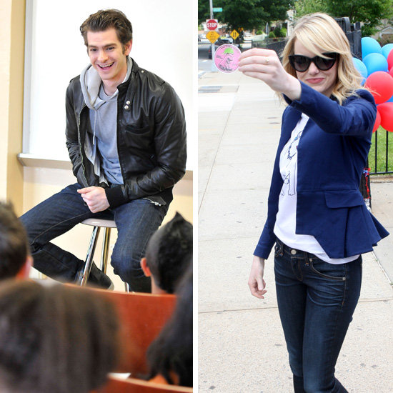 Emma Stone and Andrew Garfield Go Their Separate Ways to Volunteer Emma Stone and Andrew Garfield Go Their Separate Ways to Volunteer