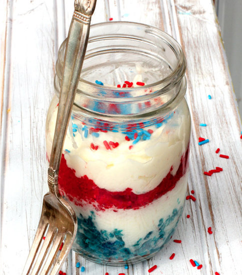 Red, White, and Blue Cake in a Jar Red, White, and Blue Cake in a Jar