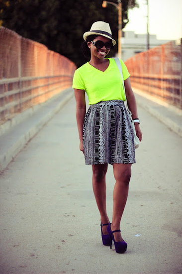 Thrifted Tribal Print Shorts
