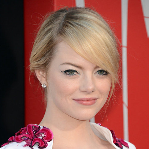 Emma Stone Hair and Makeup at Spider-Man Premiere