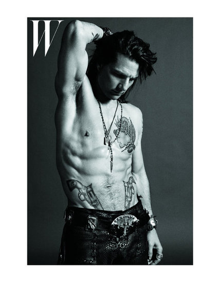 Tom Cruise posed shirtless on the cover of W magazine, showing off his spread of tattoos for Rock of Ages in June 2012.
Tom Cruise posed shirtless on the cover of W magazine, showing off his spread of tattoos for Rock of Ages in June 2012.