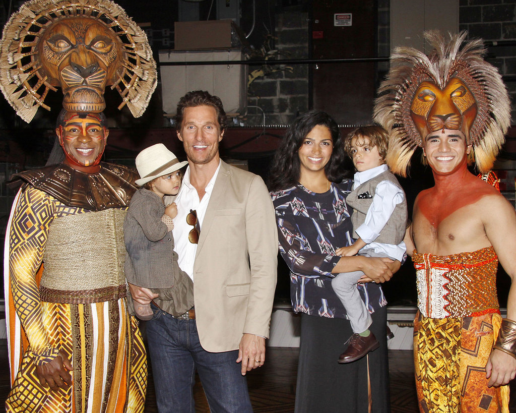 Matthew McConaughey, Levi McConaughey, Vida McConaughey, and Camila Alves McConaughey saw The Lion King.
Photos courtesy Joe Marzullo/Disney
Matthew McConaughey, Levi McConaughey, Vida McConaughey, and Camila Alves McConaughey saw The Lion King.
Photos courtesy Joe Marzullo/Disney