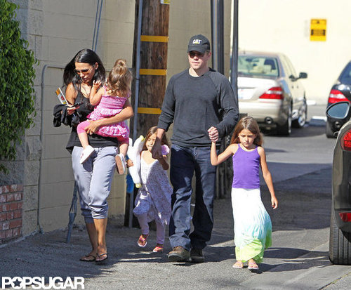 Matt Damon Spends the Weekend With His Girls Matt Damon Spends the Weekend With His Girls