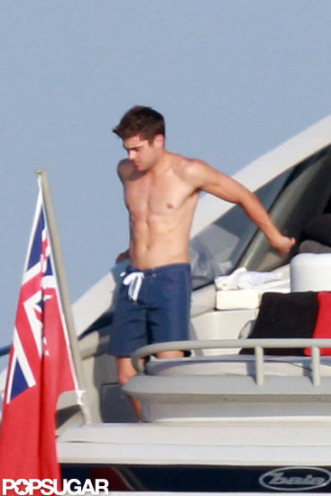 Zac Efron got shirtless on a boat in St.-Tropez. Zac Efron got shirtless on a boat in St.-Tropez.