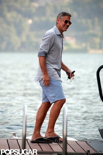 George Clooney and Stacy Keibler Get Back to Boating in Lake Como George Clooney and Stacy Keibler Get Back to Boating in Lake Como