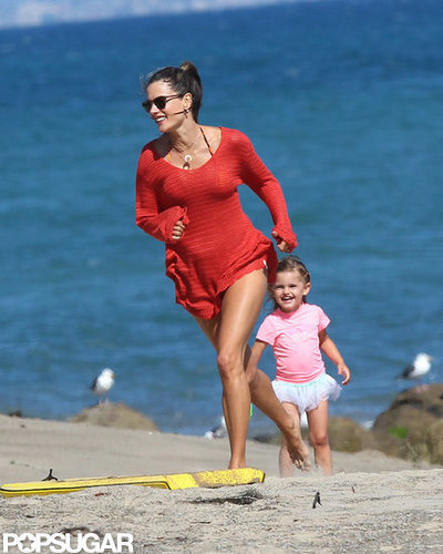 Alessandra Ambrosio Gets Playful on the Beach With Anja Alessandra Ambrosio Gets Playful on the Beach With Anja