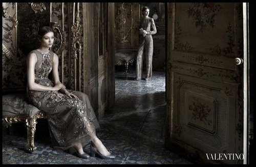 Valentino spared no romantic detail in its dreamy Fall ad campaign.
Valentino spared no romantic detail in its dreamy Fall ad campaign.