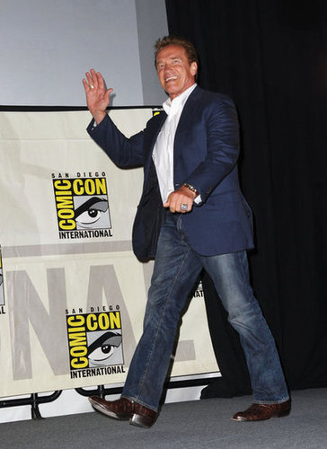 Arnold Schwarzenegger promoted The Expendables 2.
Arnold Schwarzenegger promoted The Expendables 2.