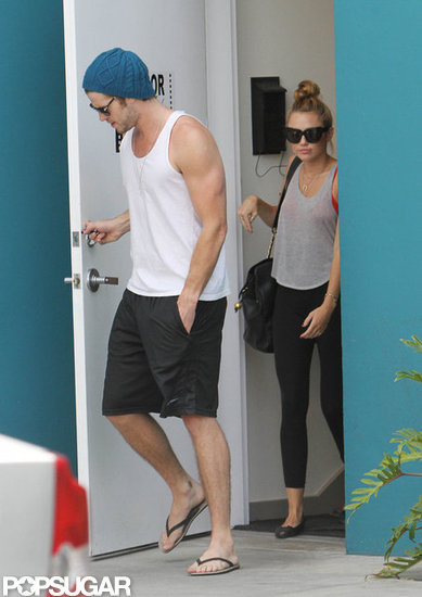 Miley and Liam Hit Pilates Together Miley and Liam Hit Pilates Together