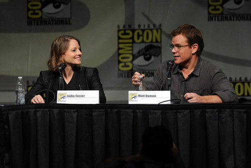 Matt Damon promoted Elysium with Jodie Foster.
Matt Damon promoted Elysium with Jodie Foster.