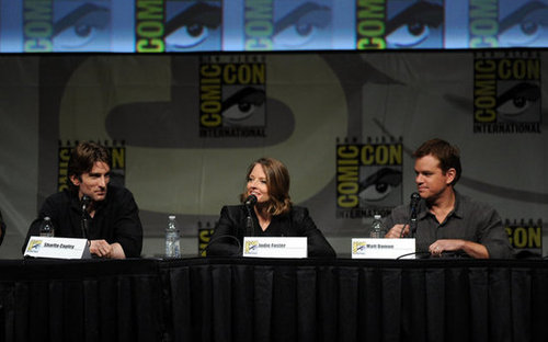 Sharto Copley, Jodie Foster, and Matt Damon did Comic-Con.
Sharto Copley, Jodie Foster, and Matt Damon did Comic-Con.