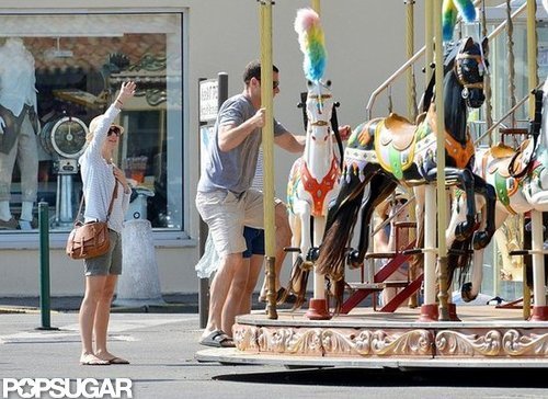 Liev Schreiber hopped on the merry-go-round while Naomi Watts waved.
Liev Schreiber hopped on the merry-go-round while Naomi Watts waved.