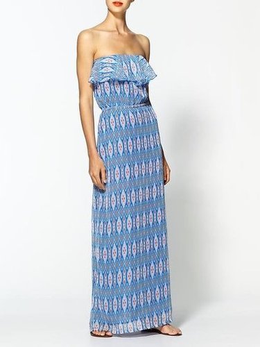 This may be an easy silhouette to slip on, but it certainly doesn't skimp on print.
Tulle Printed Chiffon Maxi ($79)
This may be an easy silhouette to slip on, but it certainly doesn't skimp on print.
Tulle Printed Chiffon Maxi ($79)