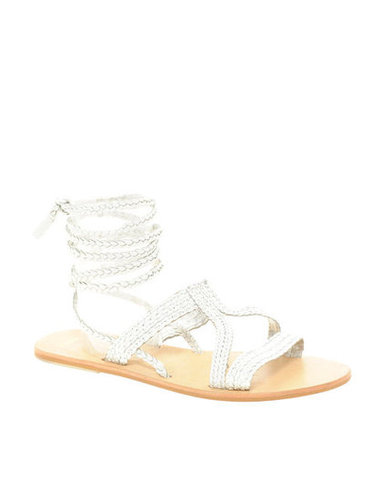 These ankle-wrap sandals add interest but are deceptively easy to pull off.
ASOS Fiji Leather Tie Up Flat Sandals ($33)
These ankle-wrap sandals add interest but are deceptively easy to pull off.
ASOS Fiji Leather Tie Up Flat Sandals ($33)
