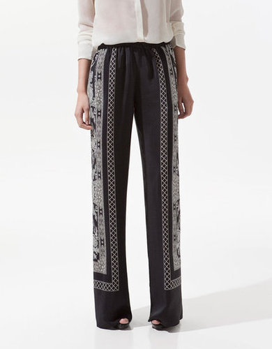 The idea of putting denim or even cotton trousers on can feel like a daunting task if the mercury's pushing 90, but these silky pajama-inspired pants are the solution to your sticky-weather problems.
Zara Printed Trousers ($90)
The idea of putting denim or even cotton trousers on can feel like a daunting task if the mercury's pushing 90, but these silky pajama-inspired pants are the solution to your sticky-weather problems.
Zara Printed Trousers ($90)