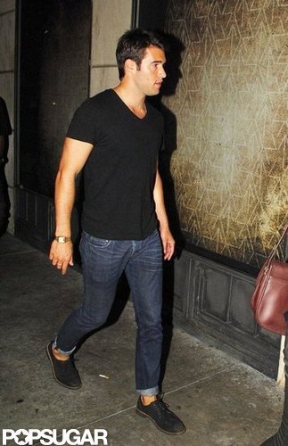 Josh Bowman followed his girlfriend, Emily VanCamp, out of a club in Hollywood.
Josh Bowman followed his girlfriend, Emily VanCamp, out of a club in Hollywood.