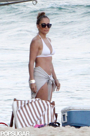 Jennifer Lopez wore a white suit on the beach in Rio de Janiero in June 2012.
Jennifer Lopez wore a white suit on the beach in Rio de Janiero in June 2012.