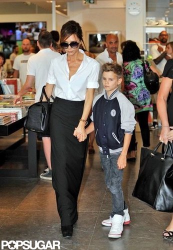 Victoria Beckham Shows Romeo the Shopping Ropes in France Victoria Beckham Shows Romeo the Shopping Ropes in France