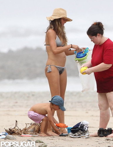 Pregnant Gisele Debuts Bump in a Bikini! Pregnant Gisele Debuts Bump in a Bikini!