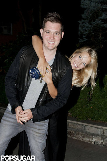 Michael Bublé and Luisana Lopilato were all smiles as they spent an evening together in Rome. Michael Bublé and Luisana Lopilato were all smiles as they spent an evening together in Rome.