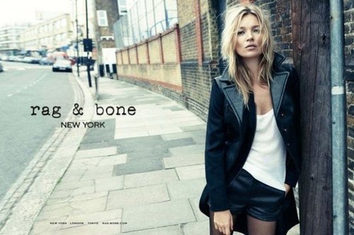 Kate Moss is the face of Rag & Bone's first ever ad campaign.
Kate Moss is the face of Rag & Bone's first ever ad campaign.