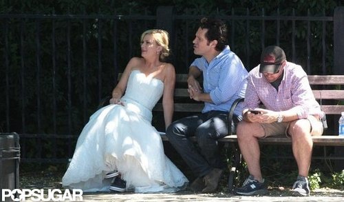 Amy Poehler Gets Close With Pal Paul and Son Archie on Set Amy Poehler Gets Close With Pal Paul and Son Archie on Set