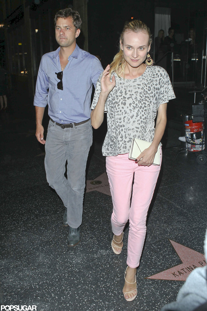 Diane Kruger was all smiles for their dinner date. Diane Kruger was all smiles for their dinner date.