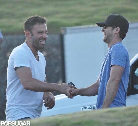 Ben Affleck and Justin Timberlake looked like friends. Ben Affleck and Justin Timberlake looked like friends.