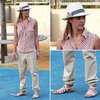 Jessica Alba Wearing Polka-Dot Shirt