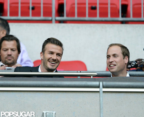 David and Brooklyn Beckham Support Team GB With Prince William David and Brooklyn Beckham Support Team GB With Prince William