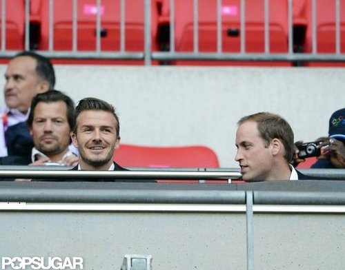 David and Brooklyn Beckham Support Team GB With Prince William David and Brooklyn Beckham Support Team GB With Prince William
