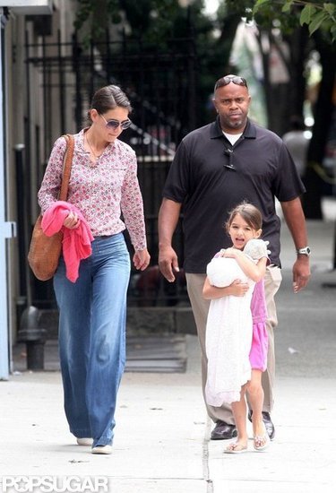 Katie Holmes and Suri Cruise walked in NYC. Katie Holmes and Suri Cruise walked in NYC.