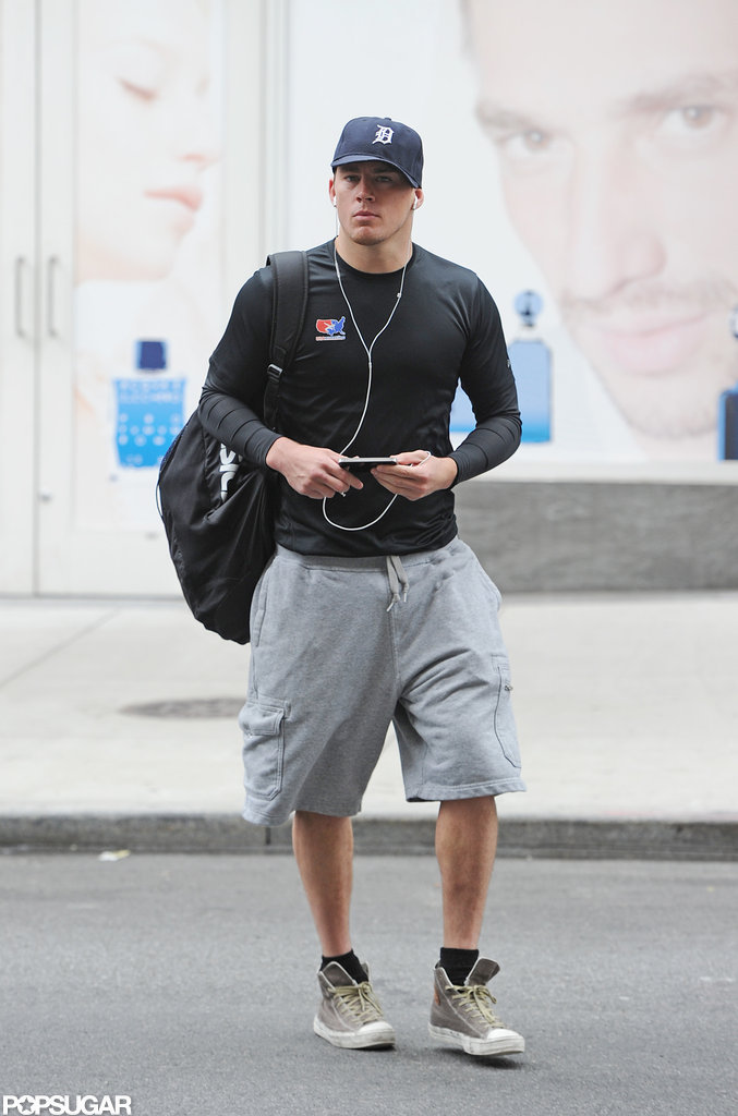 Channing Tatum wore workout clothes. Channing Tatum wore workout clothes.