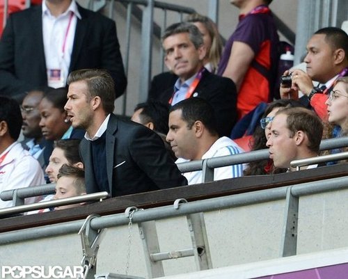 David and Brooklyn Beckham Support Team GB With Prince William David and Brooklyn Beckham Support Team GB With Prince William