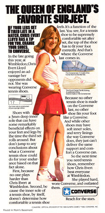 This Wimbledon star thanks her Converse for her win.
This Wimbledon star thanks her Converse for her win.