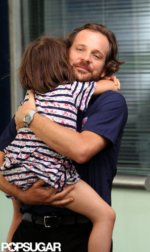 Peter Sarsgaard squeezed daughter Ramona tight.
Peter Sarsgaard squeezed daughter Ramona tight.