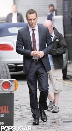 Michael Fassbender looked hot on the London set of The Counselor.
Michael Fassbender looked hot on the London set of The Counselor.