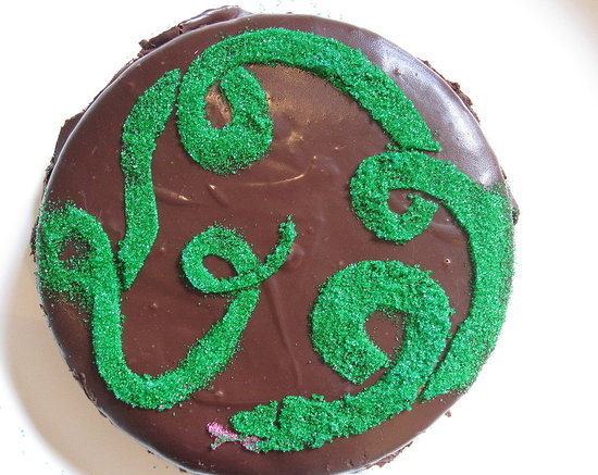 Snake Cheesecake with Venom Glaze