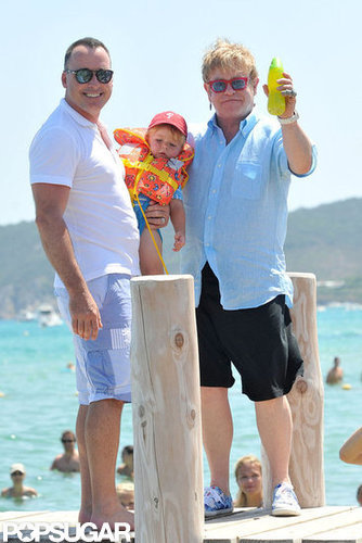 Elton John vacationed with David Furnish and their son Zachary Furnish-John.
Elton John vacationed with David Furnish and their son Zachary Furnish-John.