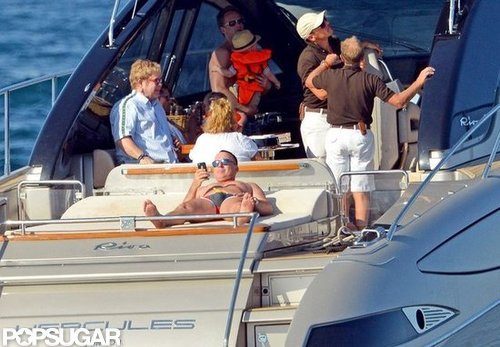 David Furnish, Elton John, Neil Patrick Harris, David Burtka, and the kids spent the day boating.
David Furnish, Elton John, Neil Patrick Harris, David Burtka, and the kids spent the day boating.