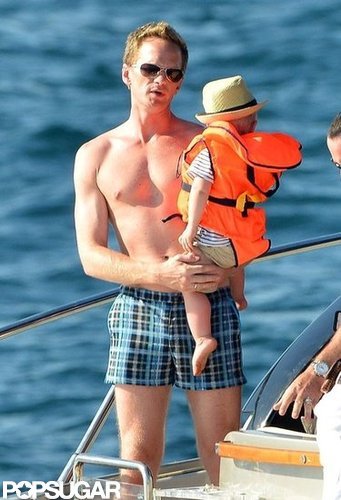 Neil Patrick Harris carried Gideon Burtka-Harris on the boat.
Neil Patrick Harris carried Gideon Burtka-Harris on the boat.