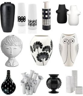 Black and White Vases Shopping