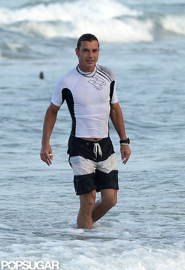 Gavin Rossdale waded in the waves.
Gavin Rossdale waded in the waves.