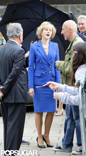 Naomi Watts was animated as Princess Diana on set.
Naomi Watts was animated as Princess Diana on set.