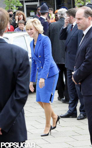 Naomi Watts walked around on set as Princess Diana.
Naomi Watts walked around on set as Princess Diana.