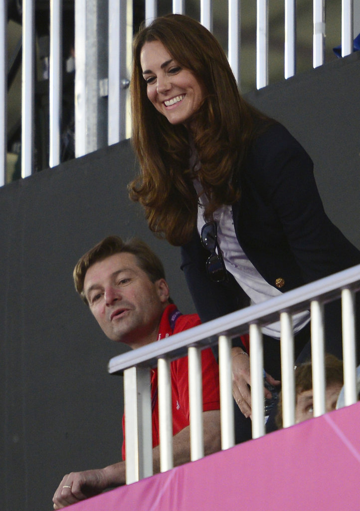 Kate Middleton laughed in the stands.
Kate Middleton laughed in the stands.