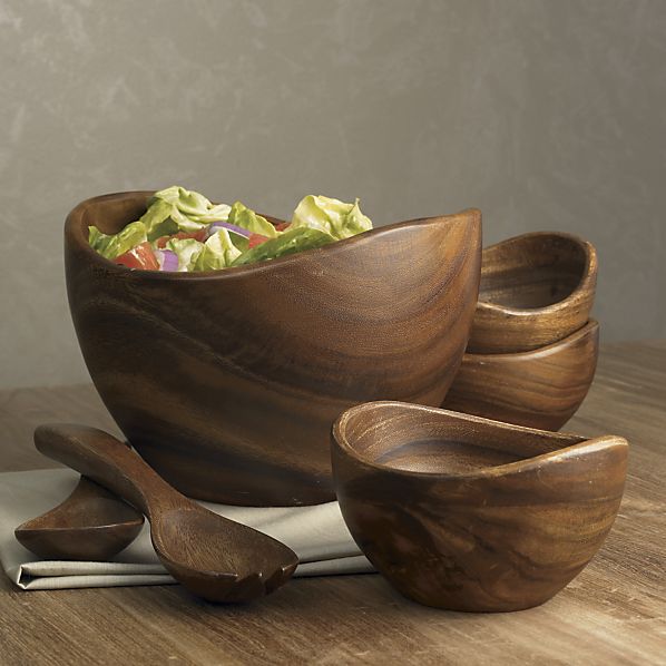 terrablack :: Décor :: Tabletop: Wood Salad Bowls