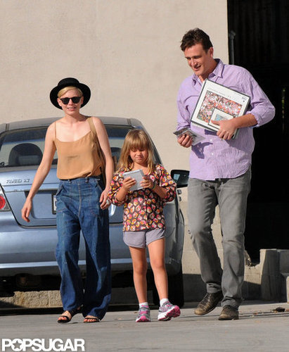 Michelle Williams and Jason Segel took a walk with Matilda Ledger in LA.
Michelle Williams and Jason Segel took a walk with Matilda Ledger in LA.