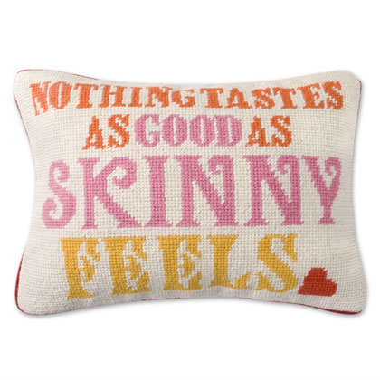 Jonathan Adler Nothing Tastes As Good Pillow in Needlepoint Pillows